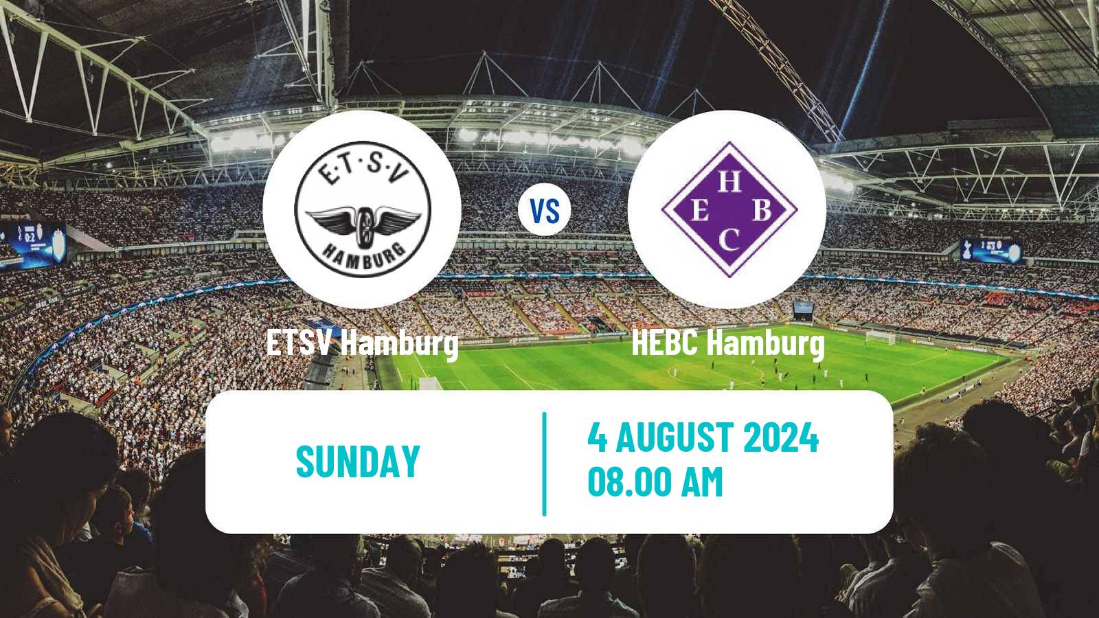 Soccer German Oberliga Hamburg ETSV Hamburg - HEBC Hamburg