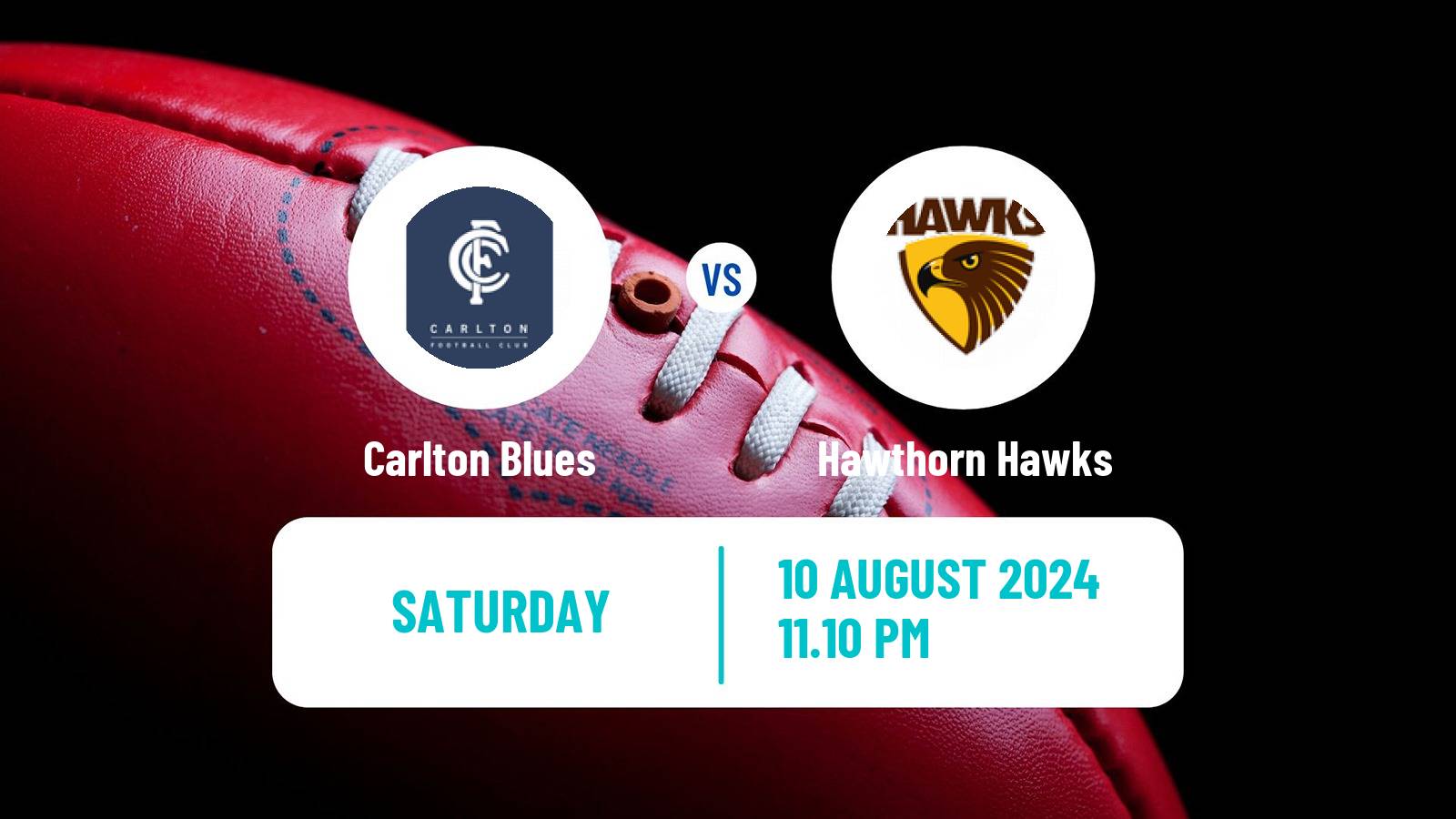 Aussie rules AFL Carlton Blues - Hawthorn Hawks