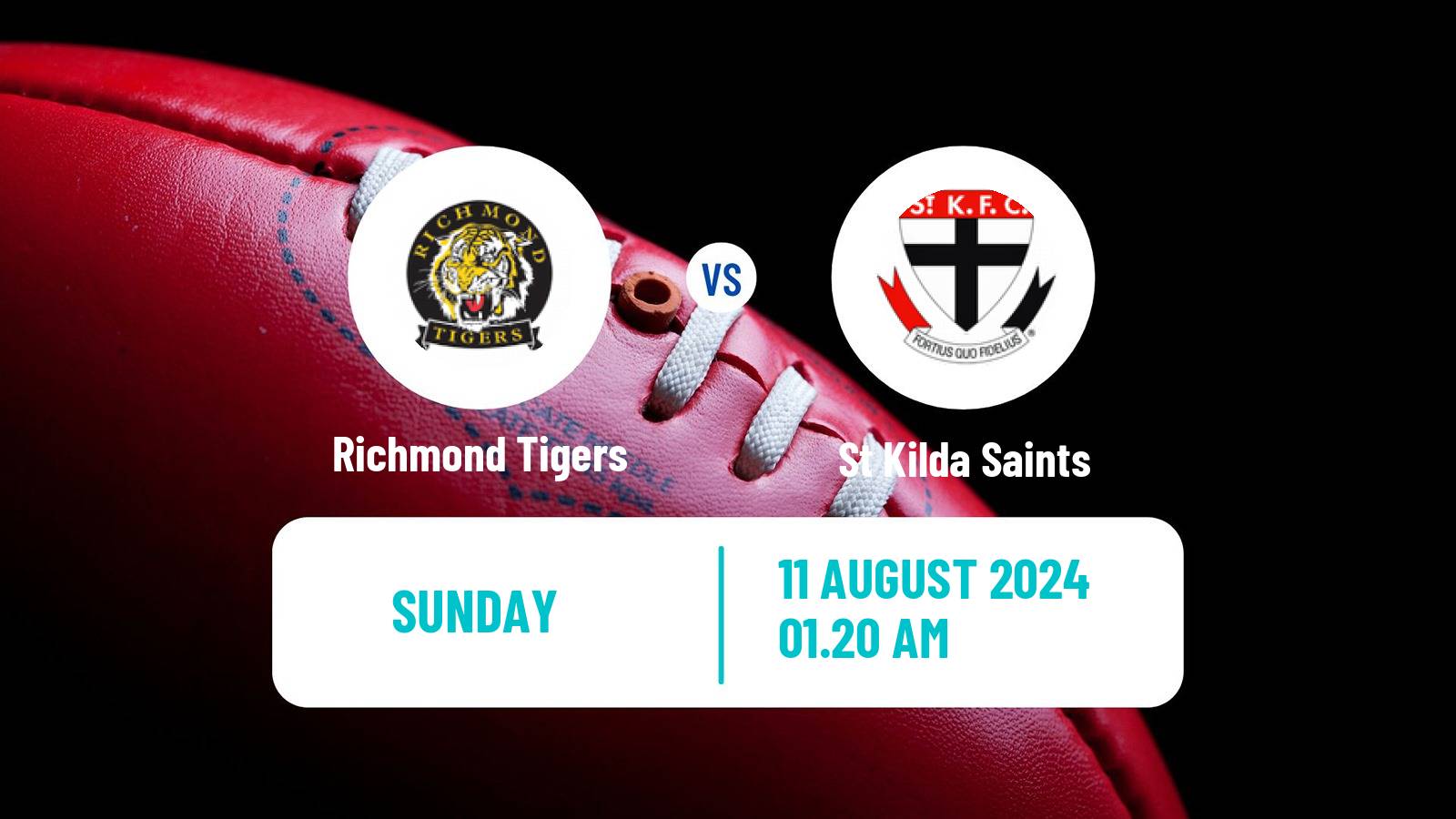 Aussie rules AFL Richmond Tigers - St Kilda Saints