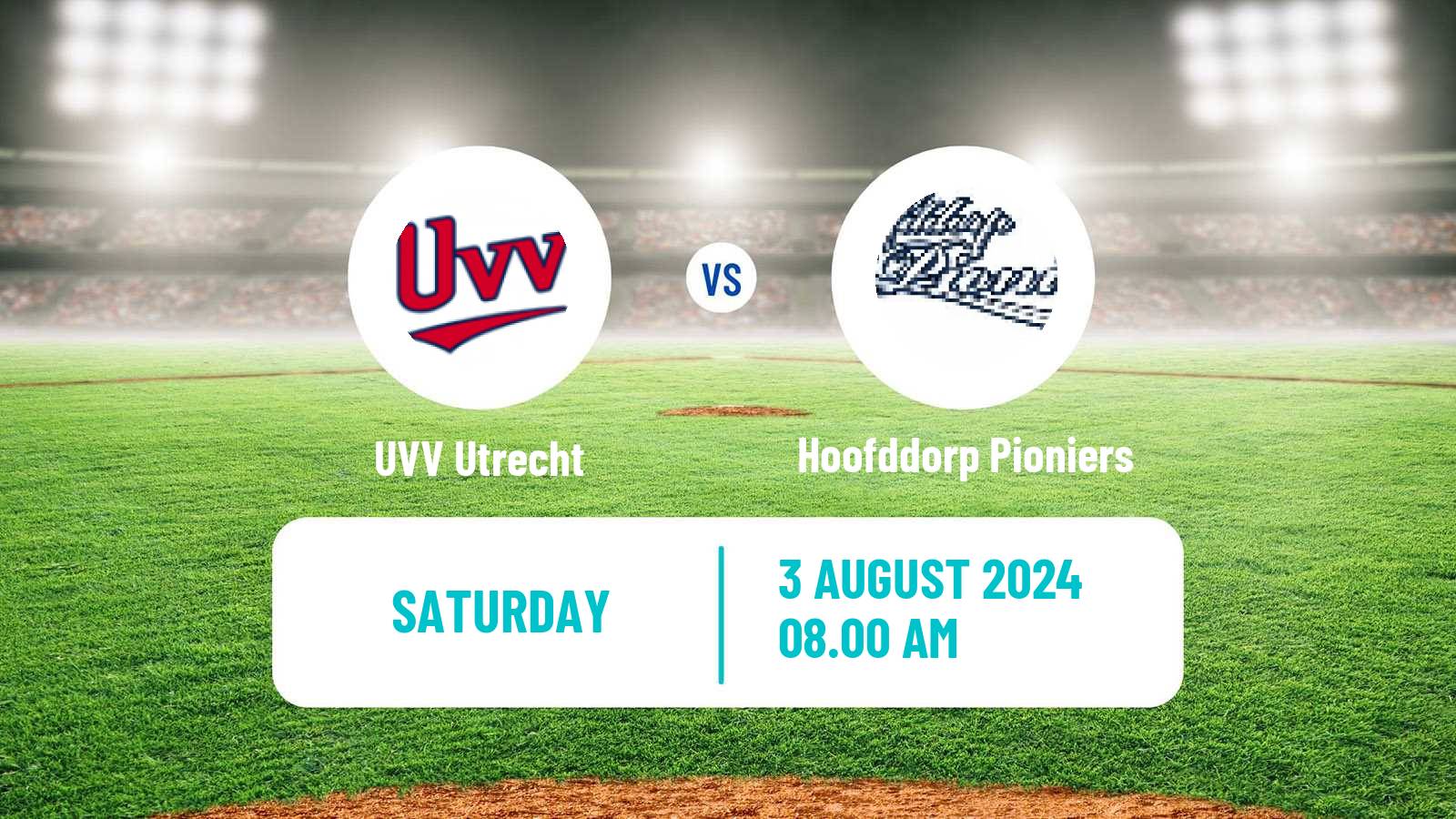 Baseball Dutch Hoofdklasse Baseball UVV Utrecht - Hoofddorp Pioniers