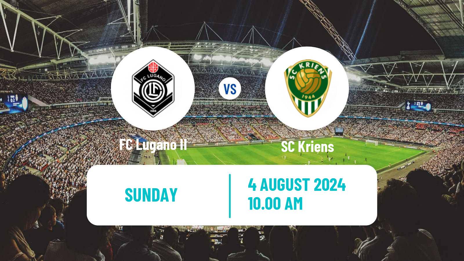 Soccer Swiss Promotion League Lugano II - Kriens