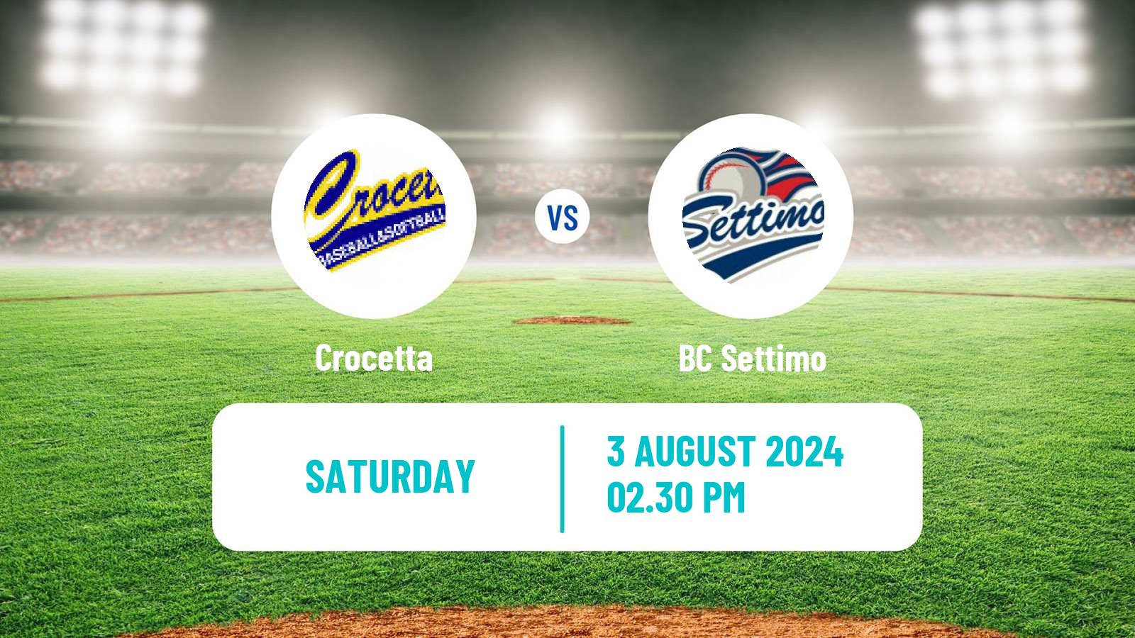 Baseball Italian Serie A1 Baseball Crocetta - Settimo