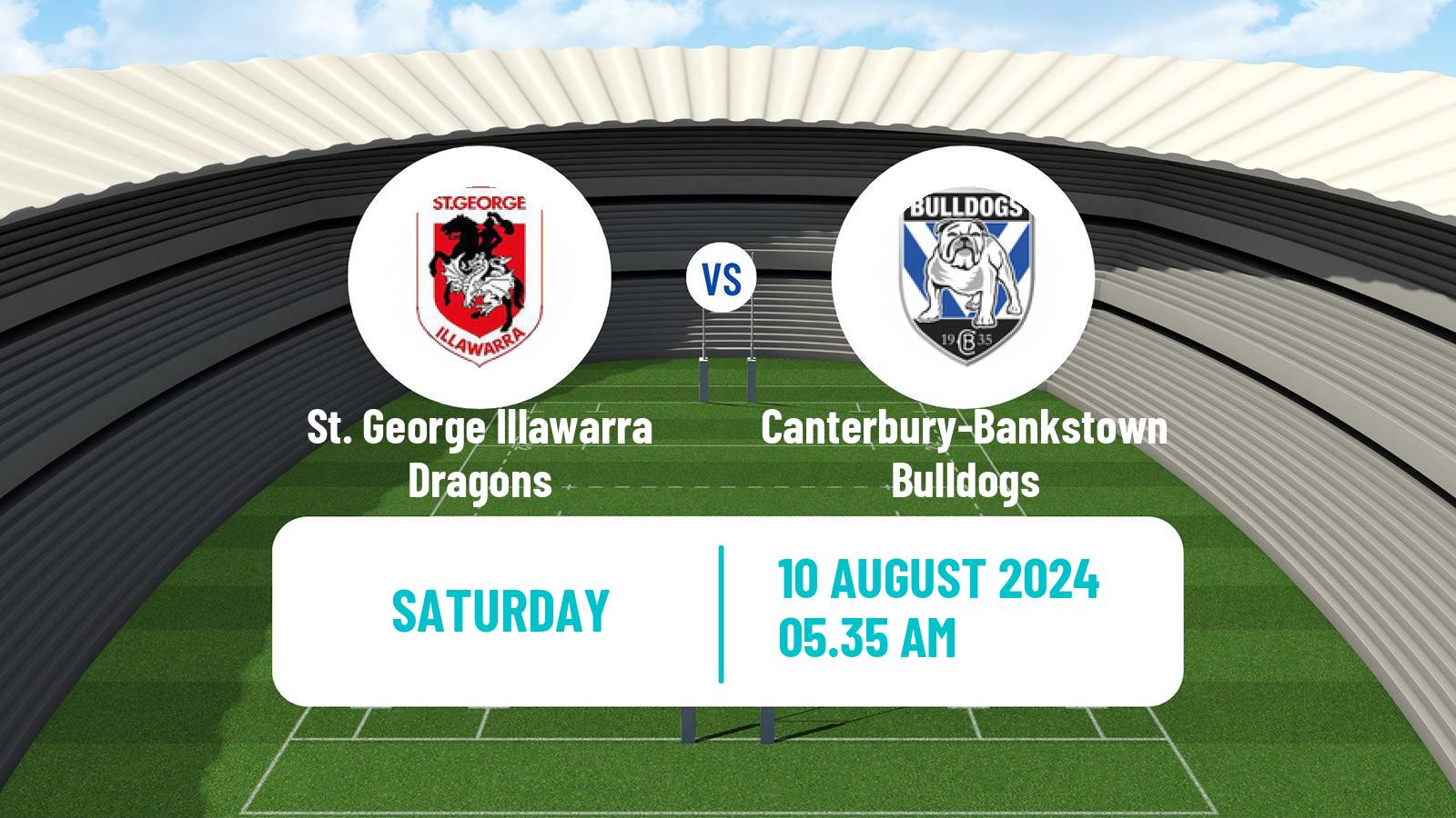 Rugby league Australian NRL St. George Illawarra Dragons - Canterbury-Bankstown Bulldogs