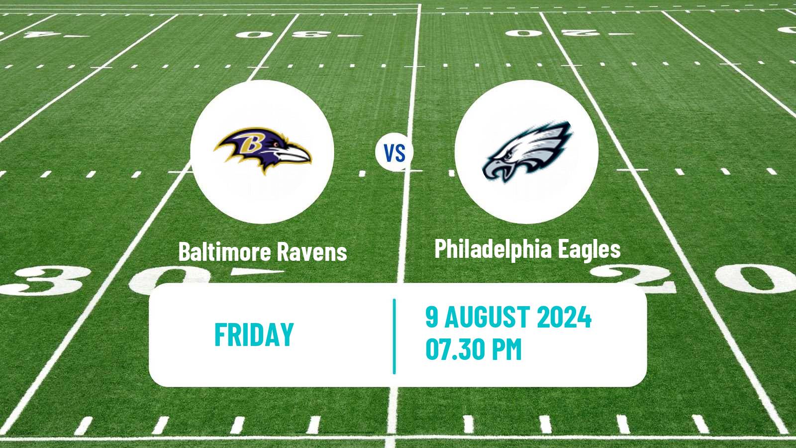 American football NFL Baltimore Ravens - Philadelphia Eagles