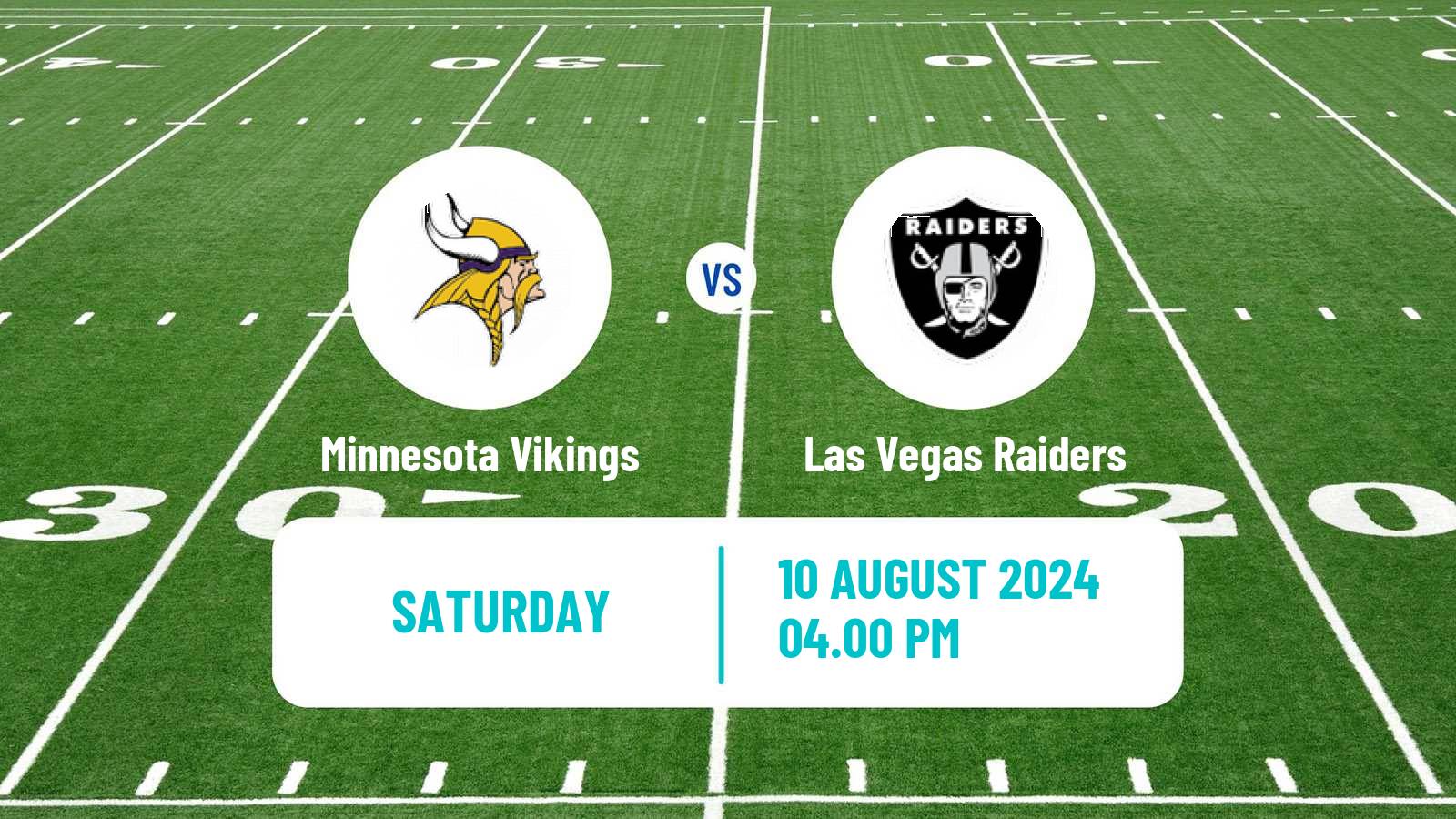 American football NFL Minnesota Vikings - Las Vegas Raiders