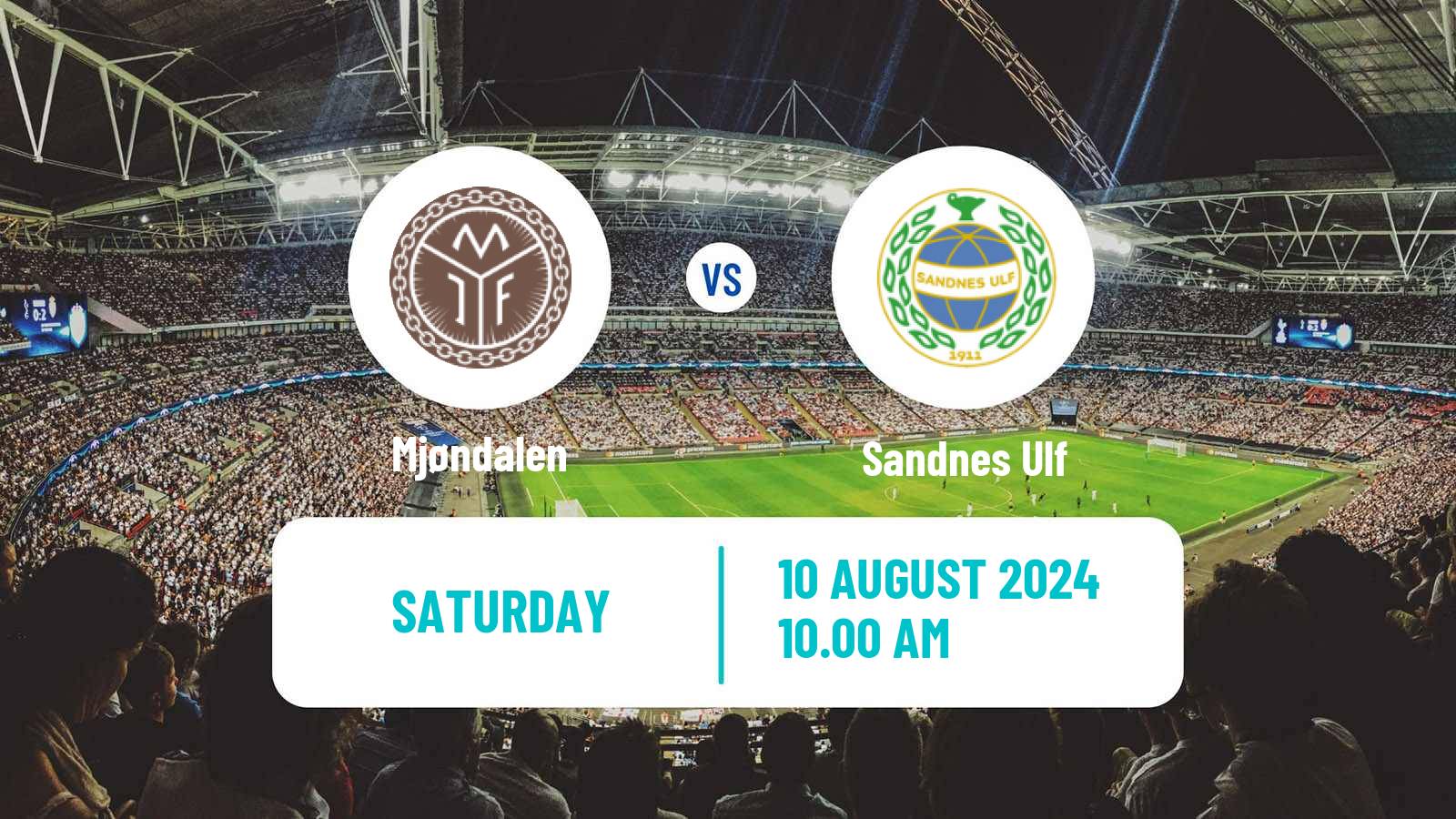 Soccer Norwegian Adeccoligaen Mjøndalen - Sandnes Ulf