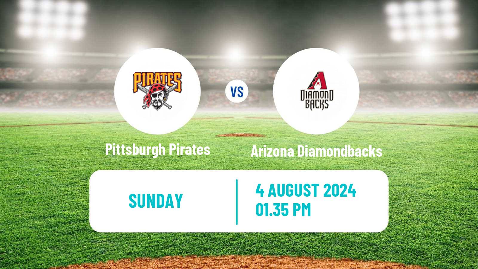 Baseball MLB Pittsburgh Pirates - Arizona Diamondbacks