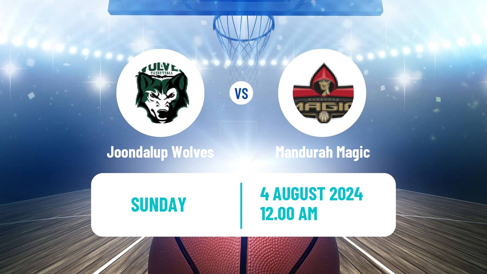 Basketball Australian NBL1 West Joondalup Wolves - Mandurah Magic