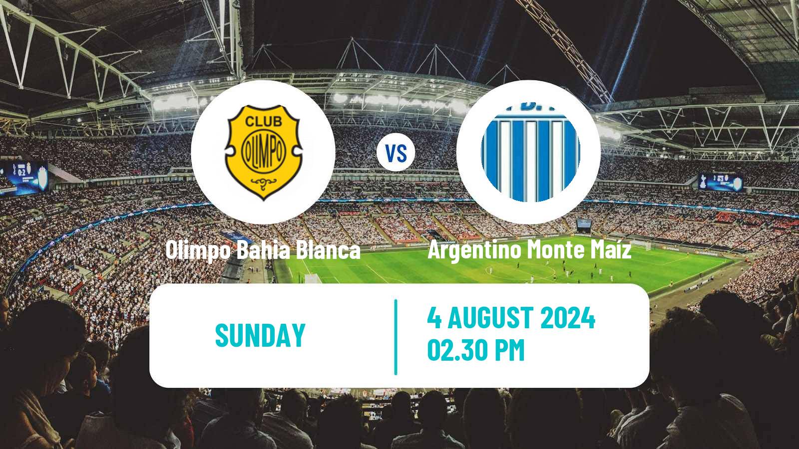 Soccer Argentinian Torneo Federal Olimpo Bahia Blanca - Argentino Monte Maíz