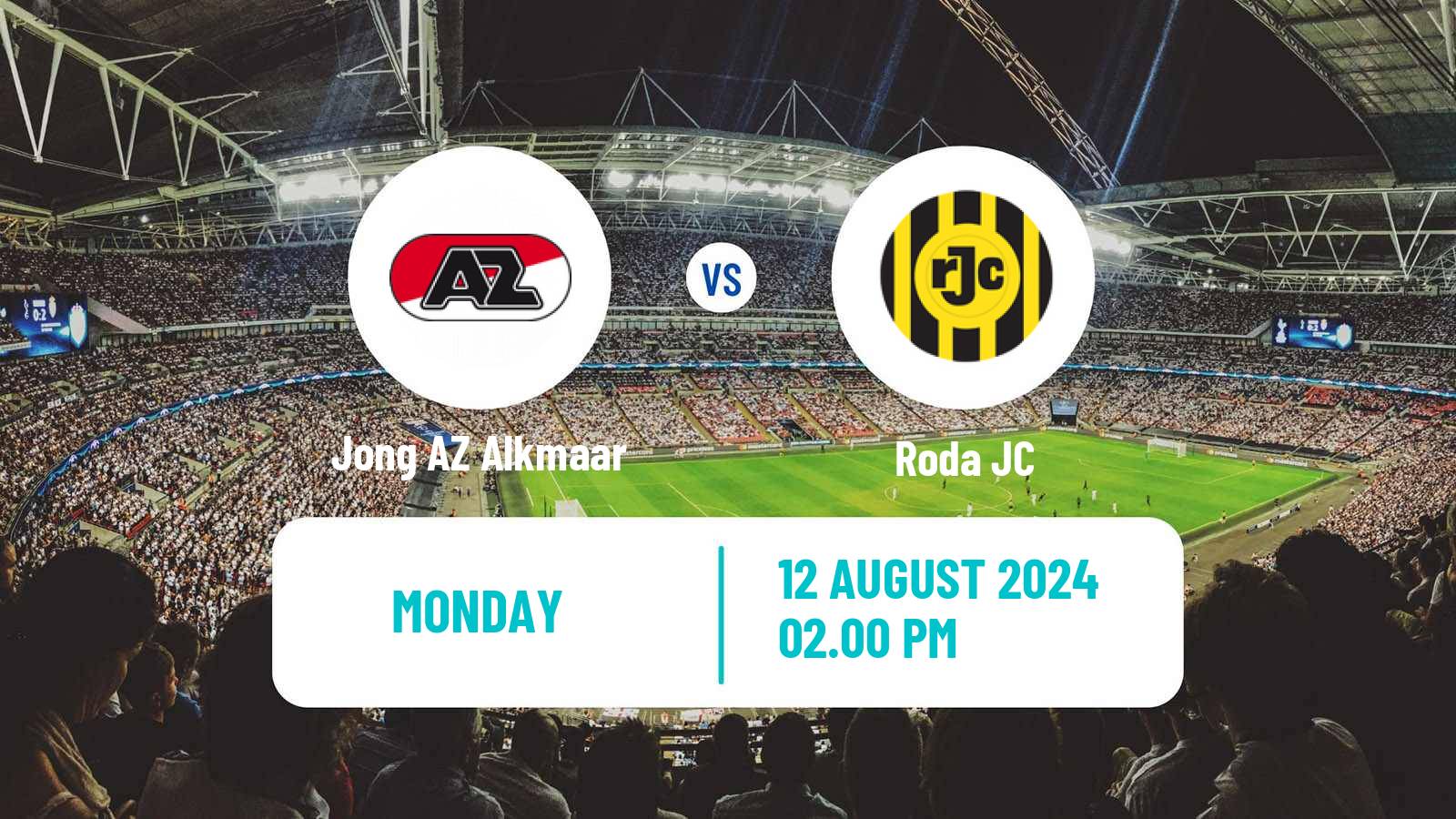 Soccer Dutch Eerste Divisie Jong AZ Alkmaar - Roda