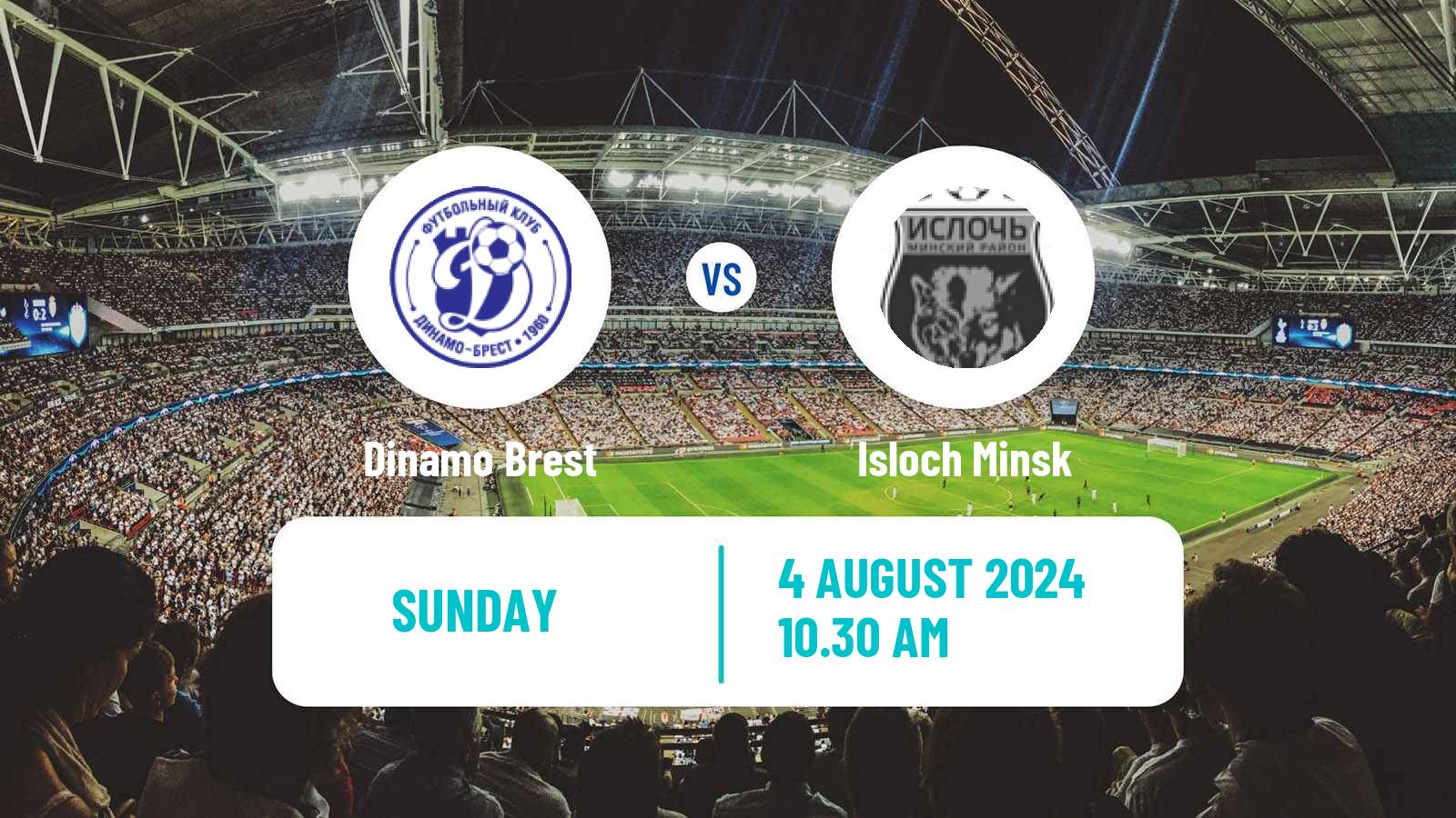 Soccer Belarusian Vysshaya Liga Dinamo Brest - Isloch Minsk