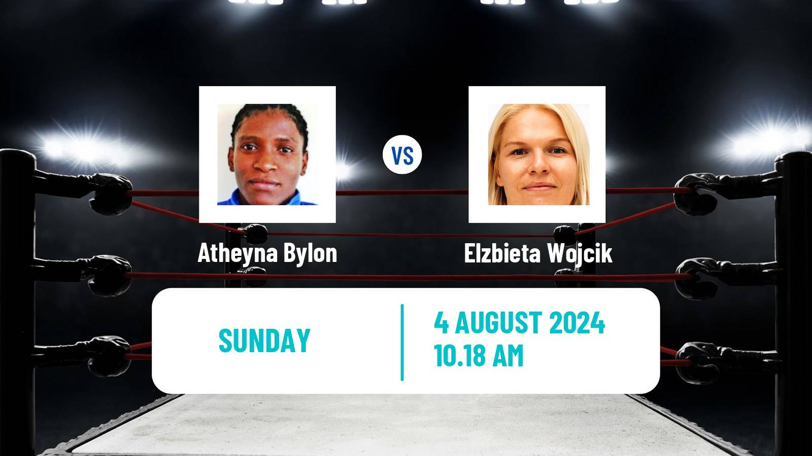 Boxing Middleweight Olympic Games Women Atheyna Bylon - Elzbieta Wojcik