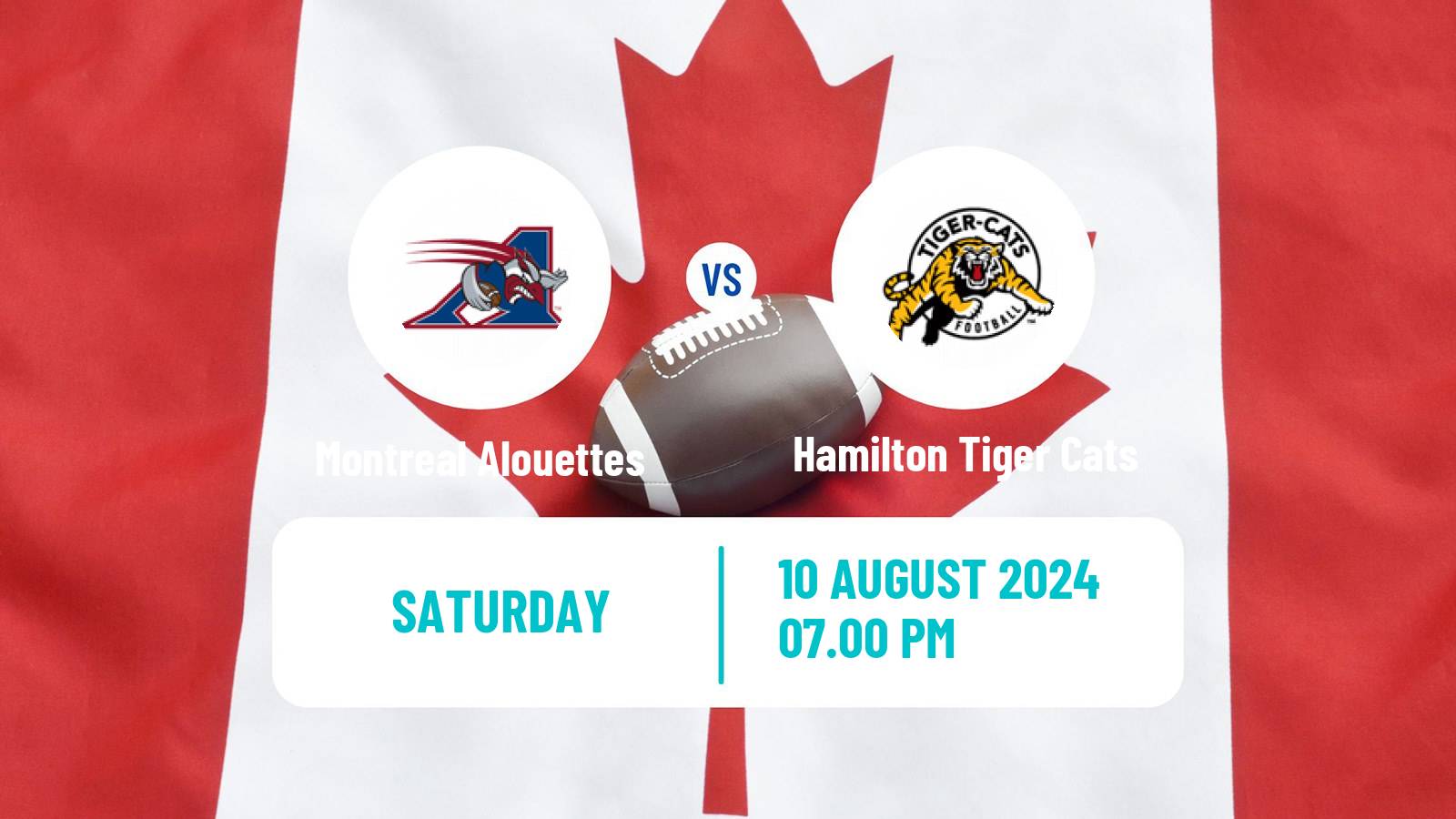 Canadian football CFL Montreal Alouettes - Hamilton Tiger Cats