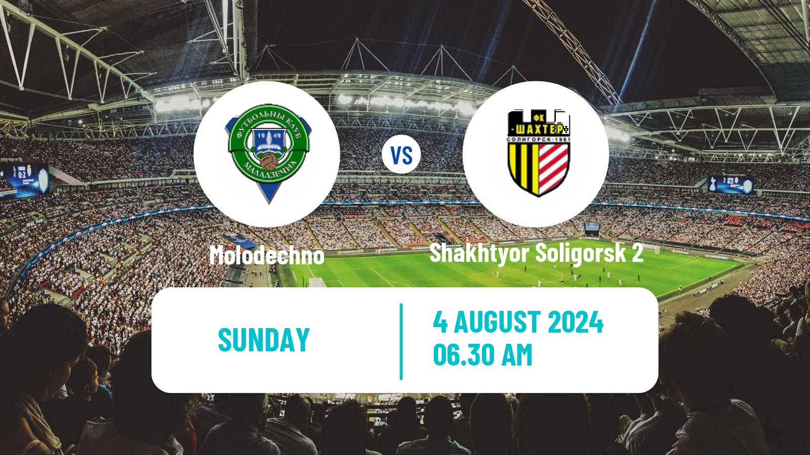 Soccer Belarusian Pershaya Liga Molodechno - Shakhtyor Soligorsk 2