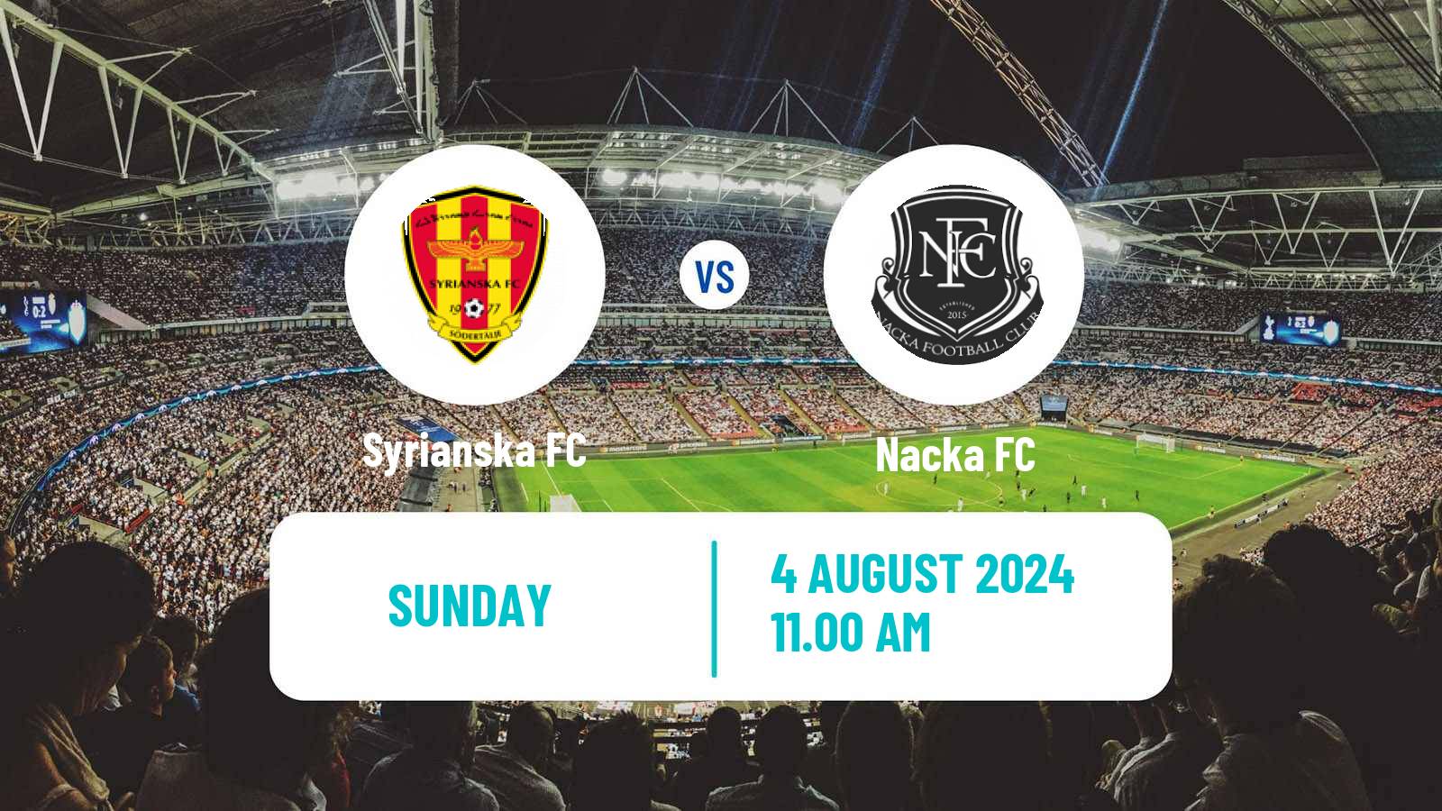 Soccer Swedish Division 2 - Södra Svealand Syrianska - Nacka FC