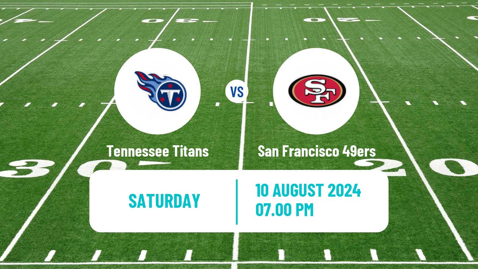 American football NFL Tennessee Titans - San Francisco 49ers