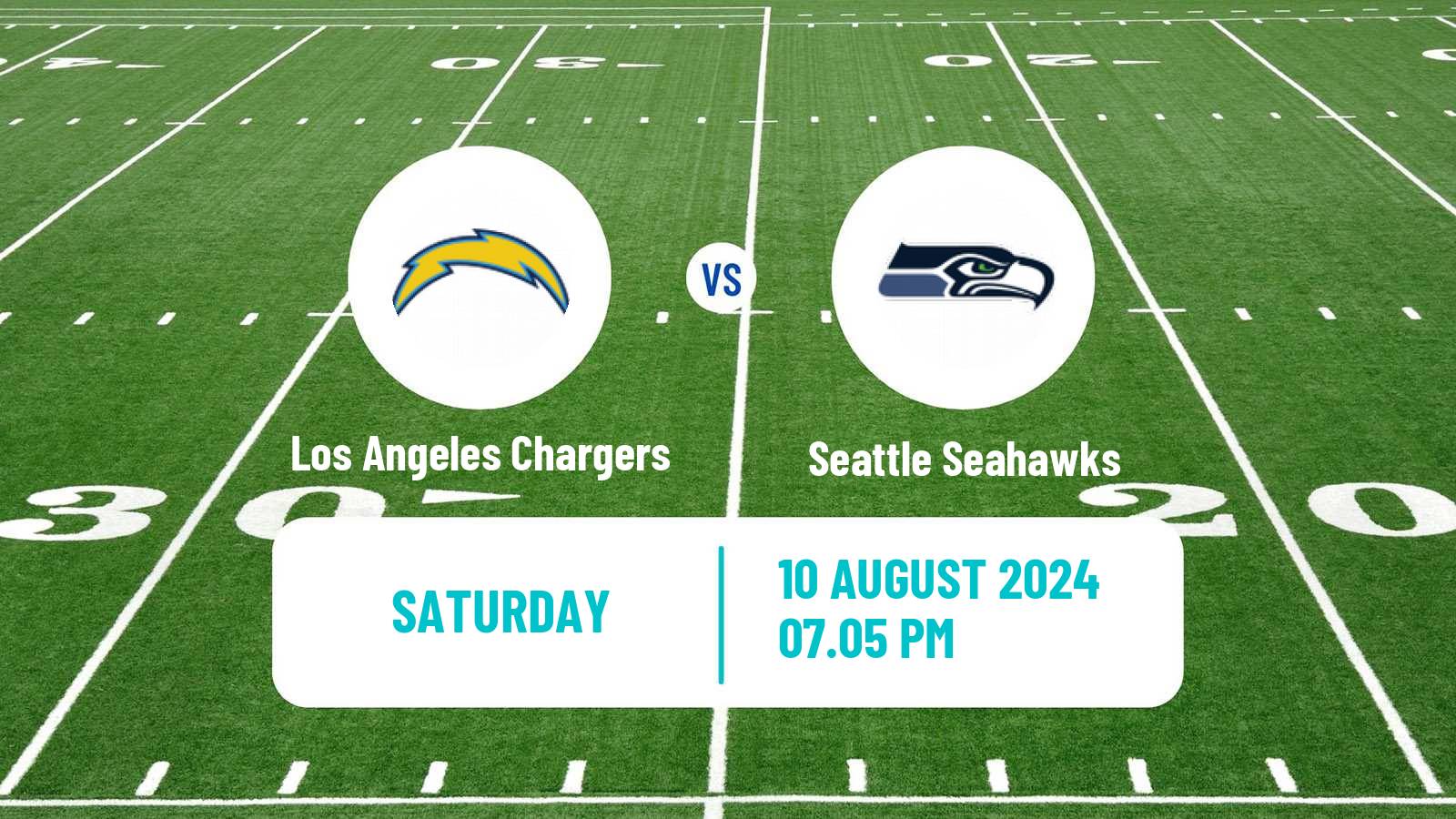 American football NFL Los Angeles Chargers - Seattle Seahawks