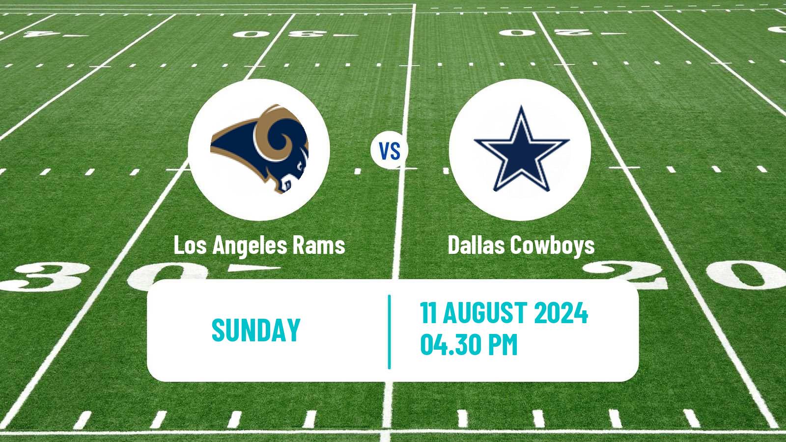 American football NFL Los Angeles Rams - Dallas Cowboys