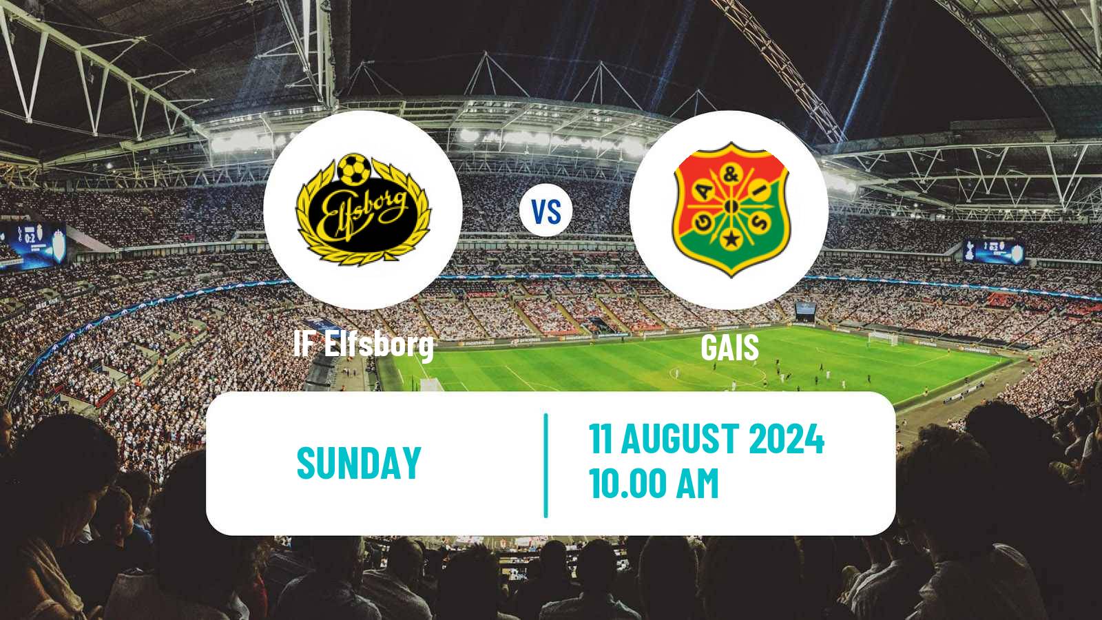 Soccer Swedish Allsvenskan Elfsborg - GAIS