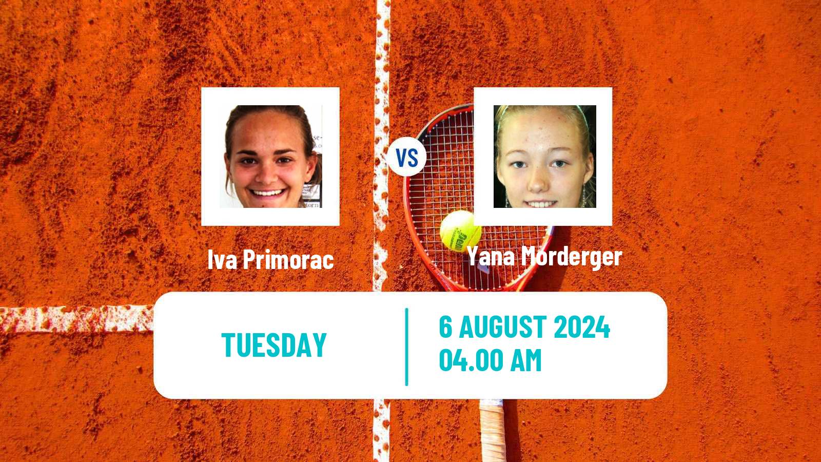 Tennis ITF W50 Zagreb Women Iva Primorac - Yana Morderger