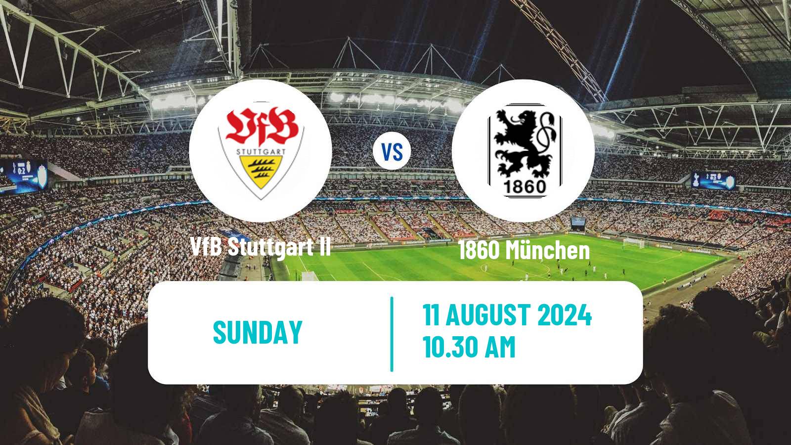 Soccer German 3 Bundesliga VfB Stuttgart II - 1860 München