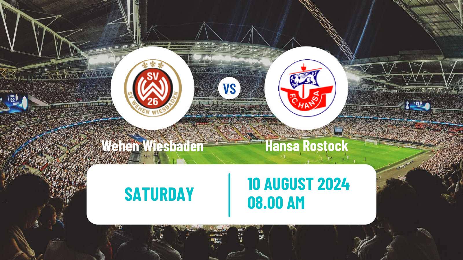 Soccer German 3 Bundesliga Wehen Wiesbaden - Hansa Rostock