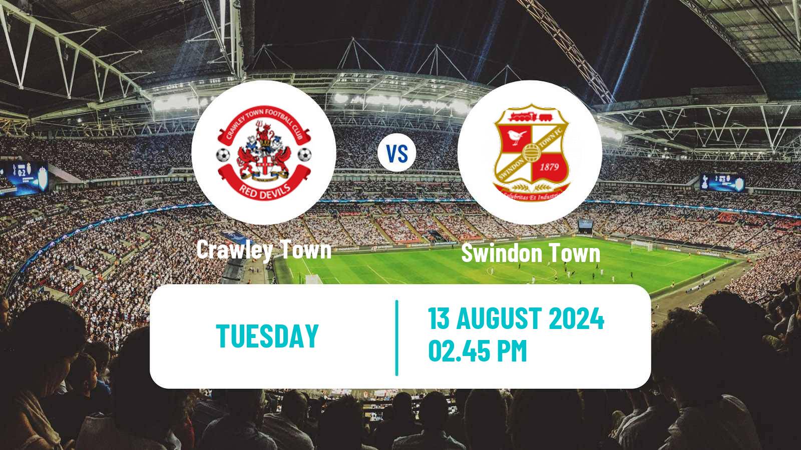 Soccer English League Cup Crawley Town - Swindon Town