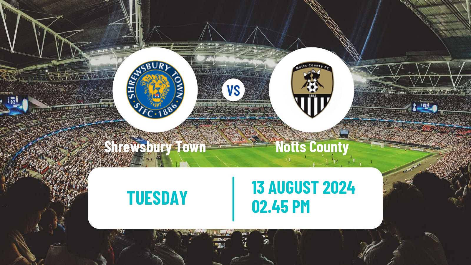 Soccer English League Cup Shrewsbury Town - Notts County