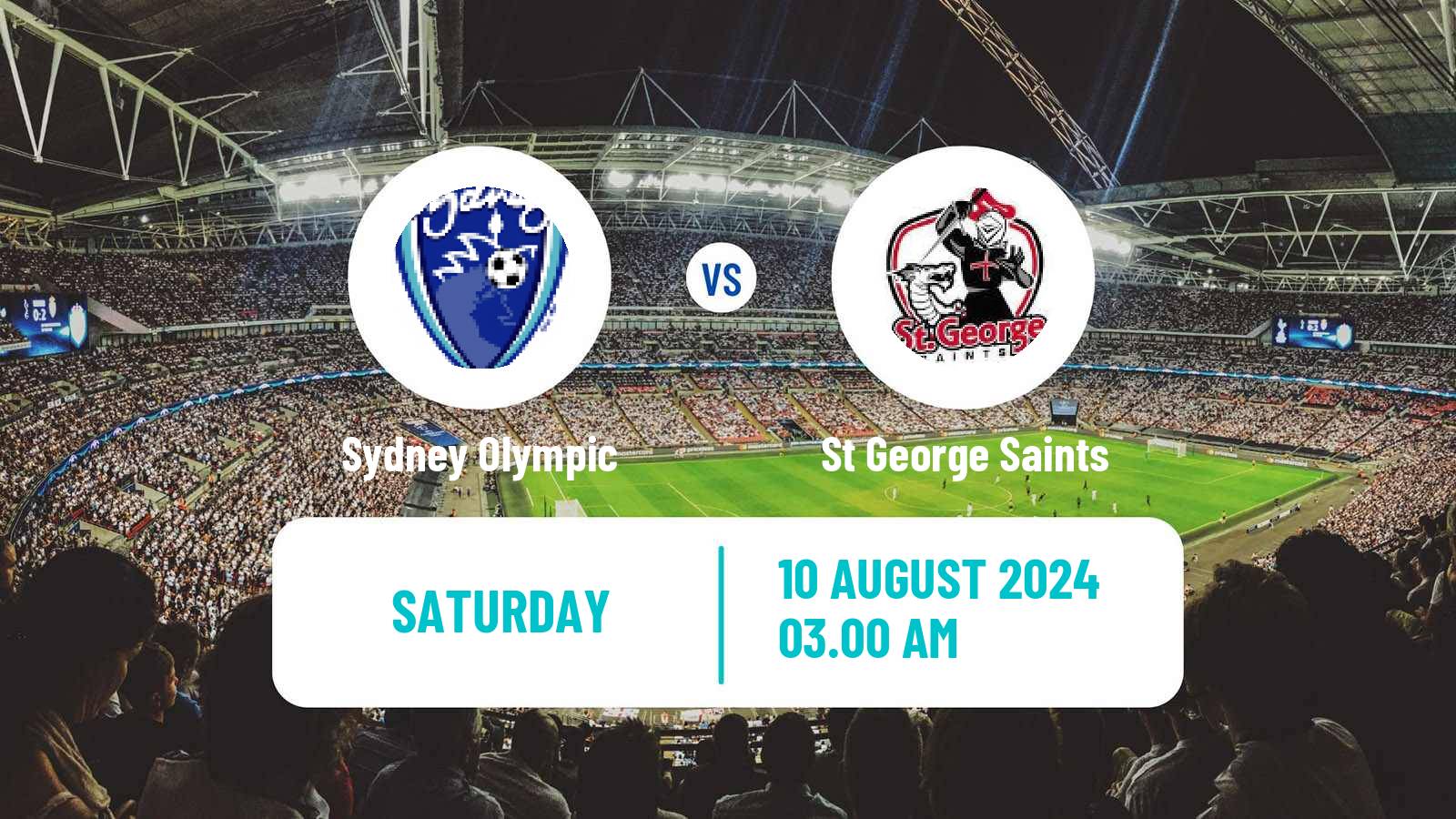 Soccer Australian NPL NSW Sydney Olympic - St George Saints