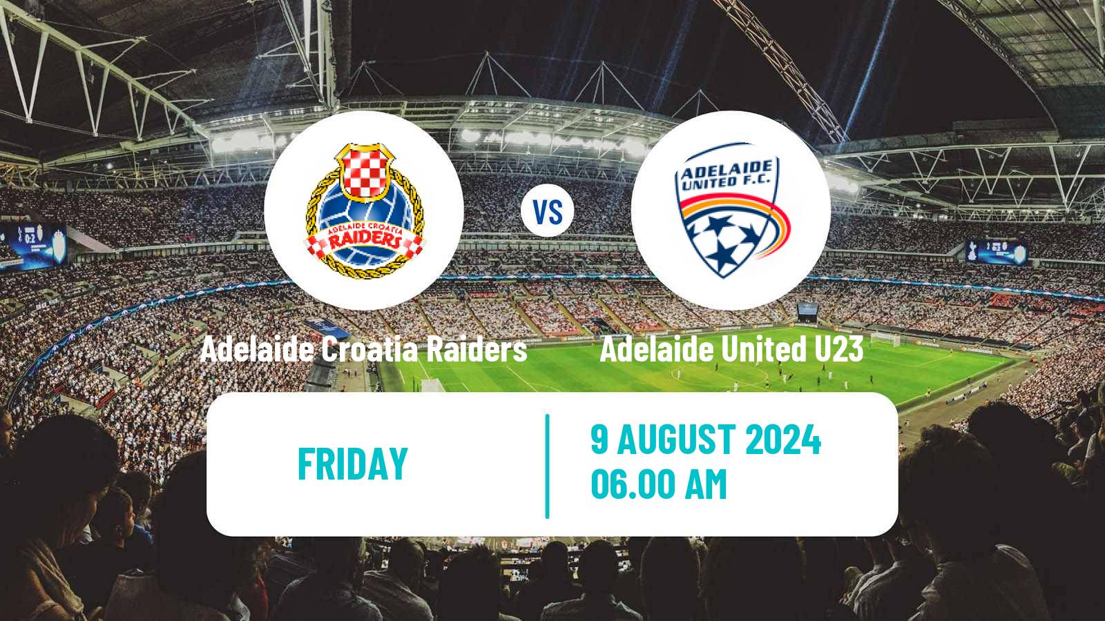 Soccer Australian NPL South Australian Adelaide Croatia Raiders - Adelaide United U23