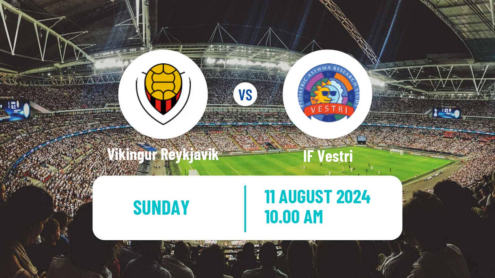 Soccer Icelandic Besta-deild karla Vikingur Reykjavik - Vestri