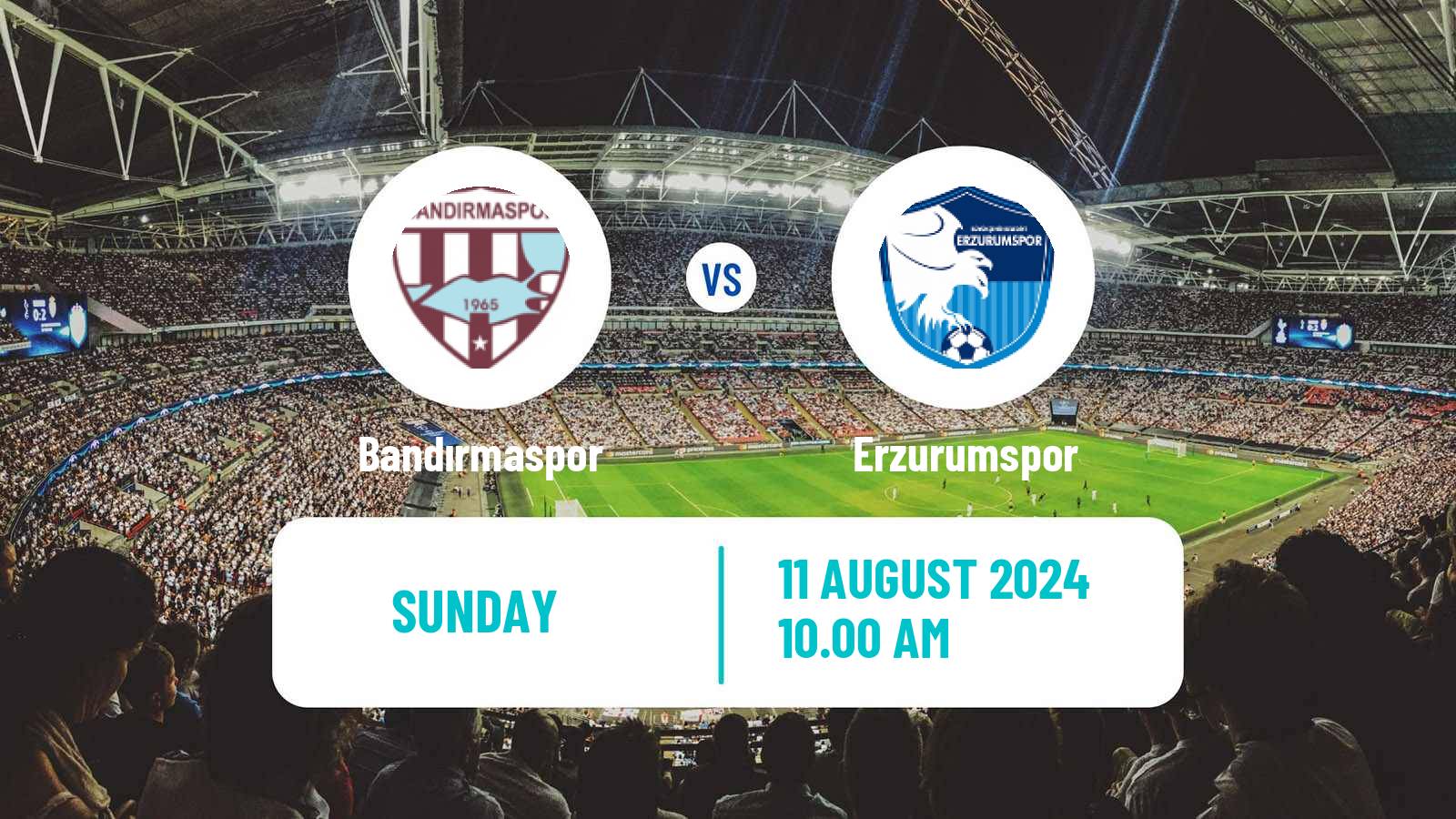 Soccer Turkish First League Bandırmaspor - Erzurumspor