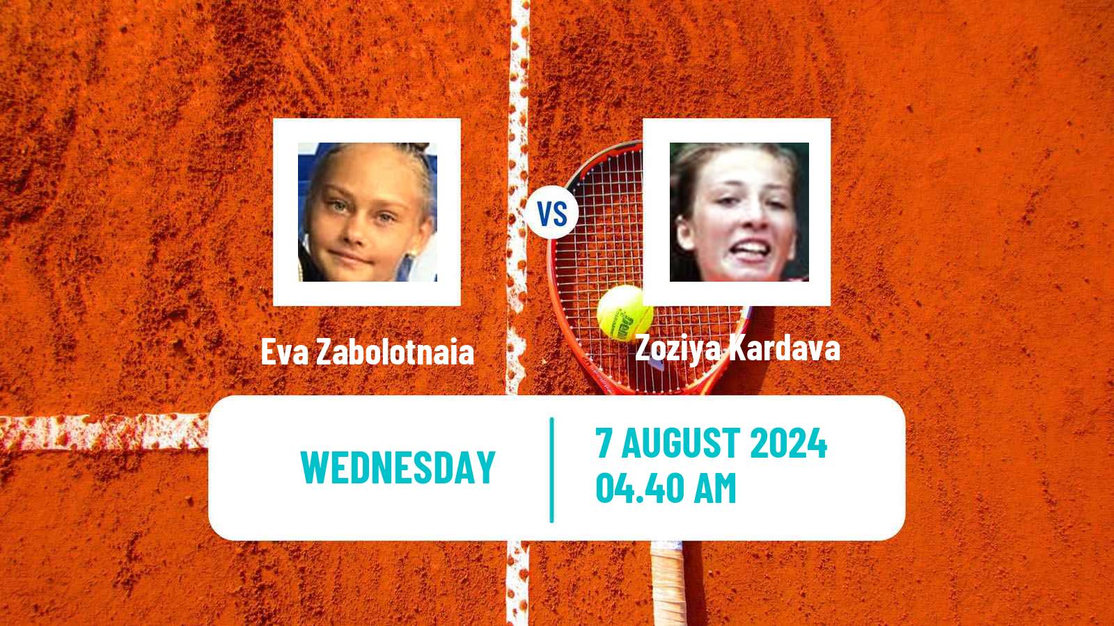 Tennis ITF W15 Tbilisi 2 Women Eva Zabolotnaia - Zoziya Kardava