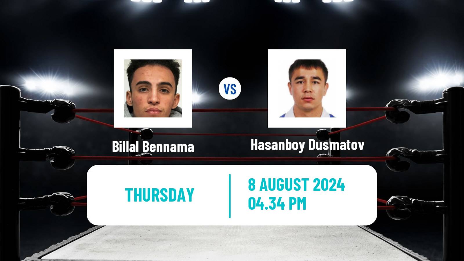 Boxing Flyweight Olympic Games Men Billal Bennama - Hasanboy Dusmatov