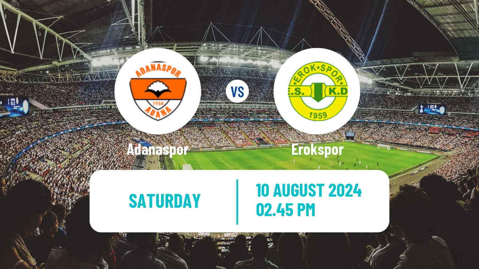 Soccer Turkish First League Adanaspor - Erokspor