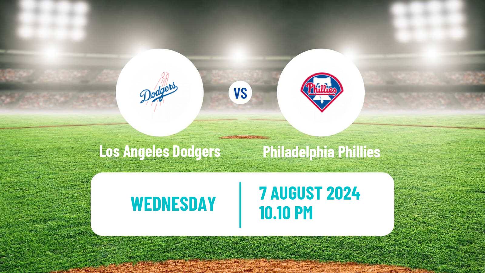 Baseball MLB Los Angeles Dodgers - Philadelphia Phillies