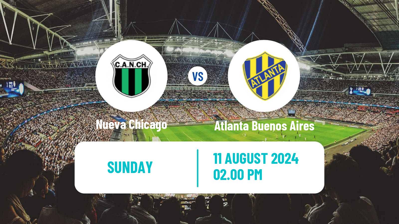 Soccer Argentinian Primera Nacional Nueva Chicago - Atlanta Buenos Aires