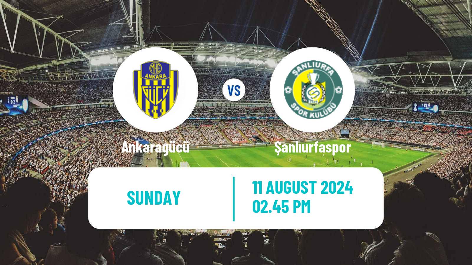 Soccer Turkish First League Ankaragücü - Şanlıurfaspor