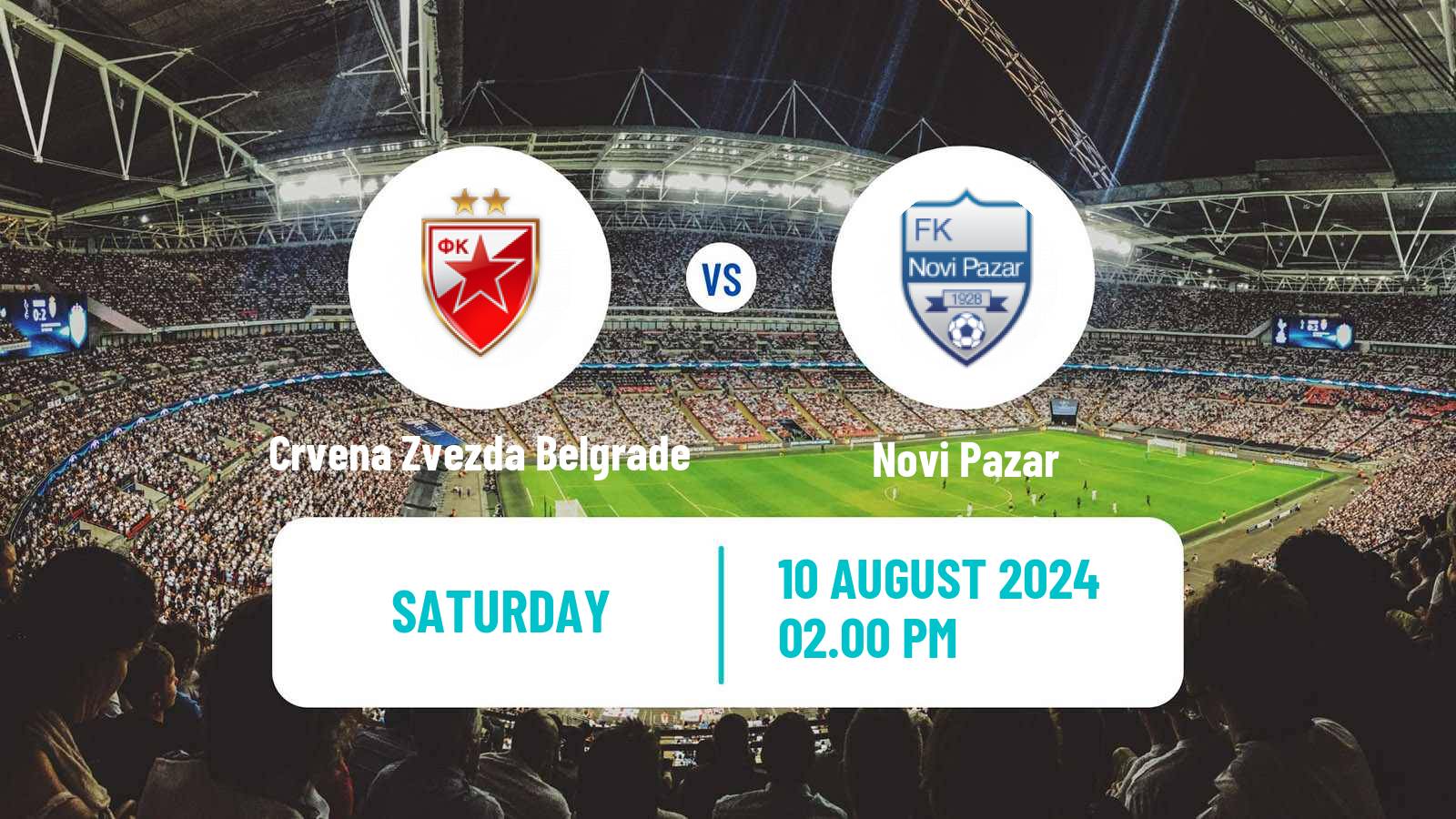 Soccer Serbian Superliga Crvena Zvezda Belgrade - Novi Pazar