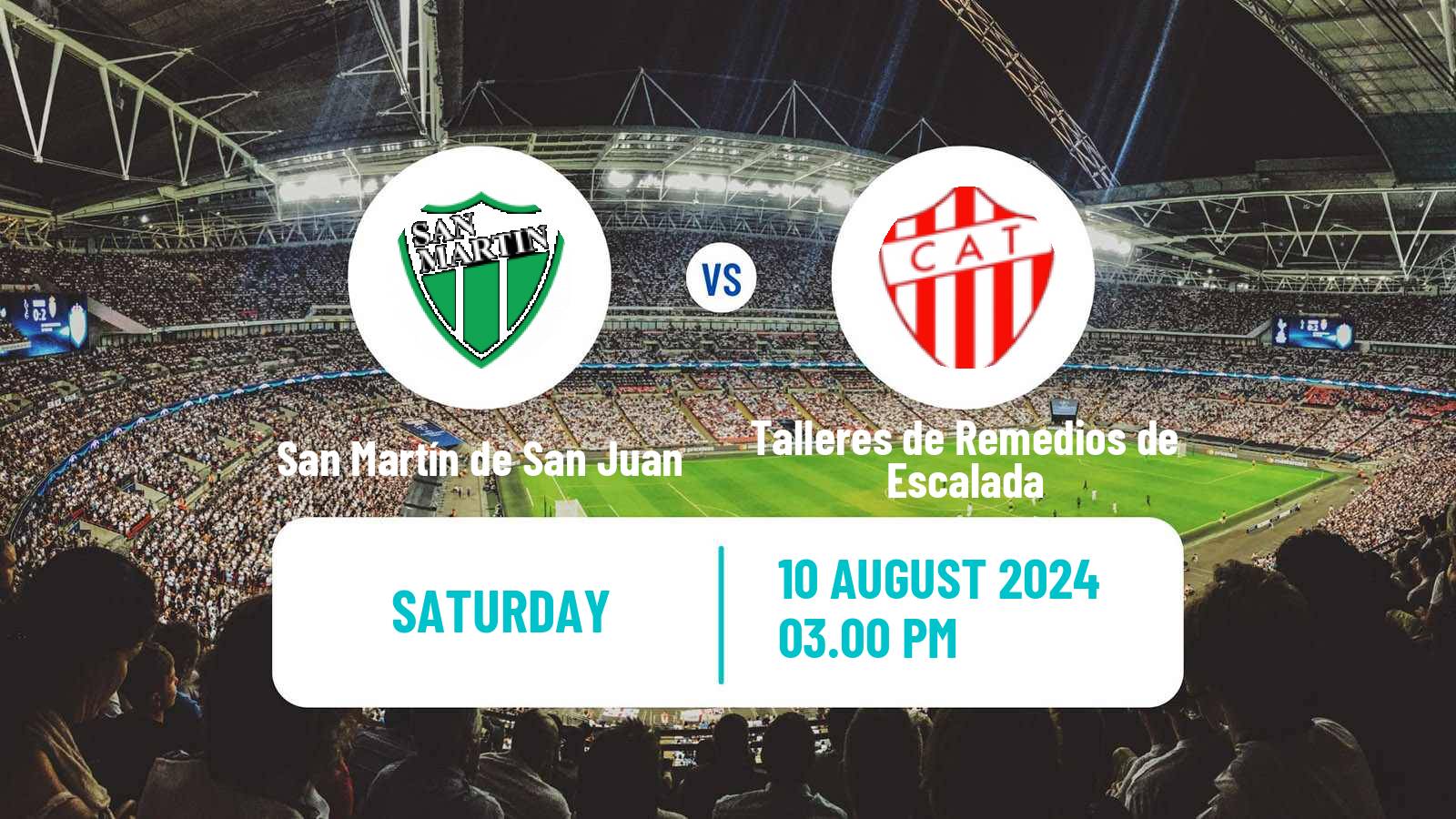 Soccer Argentinian Primera Nacional San Martín de San Juan - Talleres de Remedios de Escalada