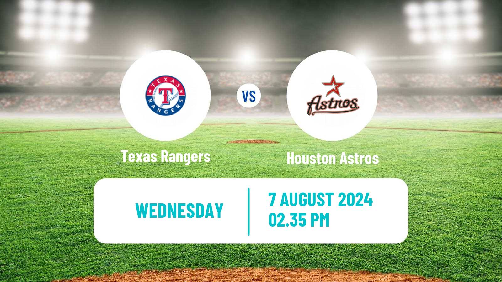 Baseball MLB Texas Rangers - Houston Astros