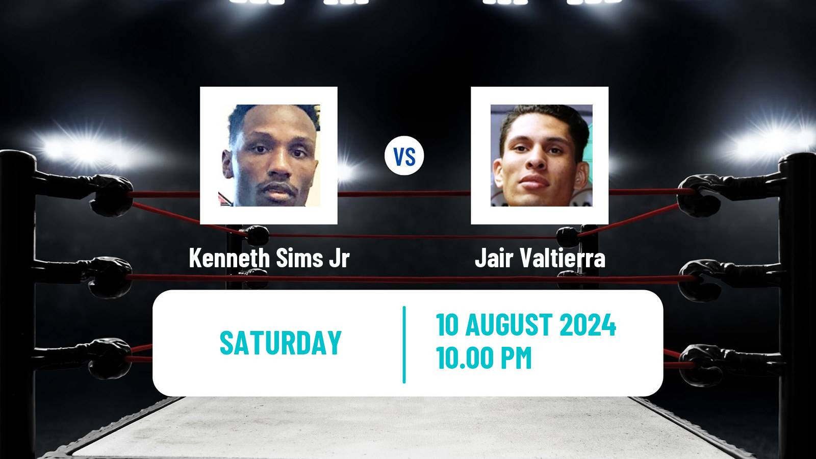 Boxing Super Lightweight Others Matches Men Kenneth Sims Jr - Jair Valtierra