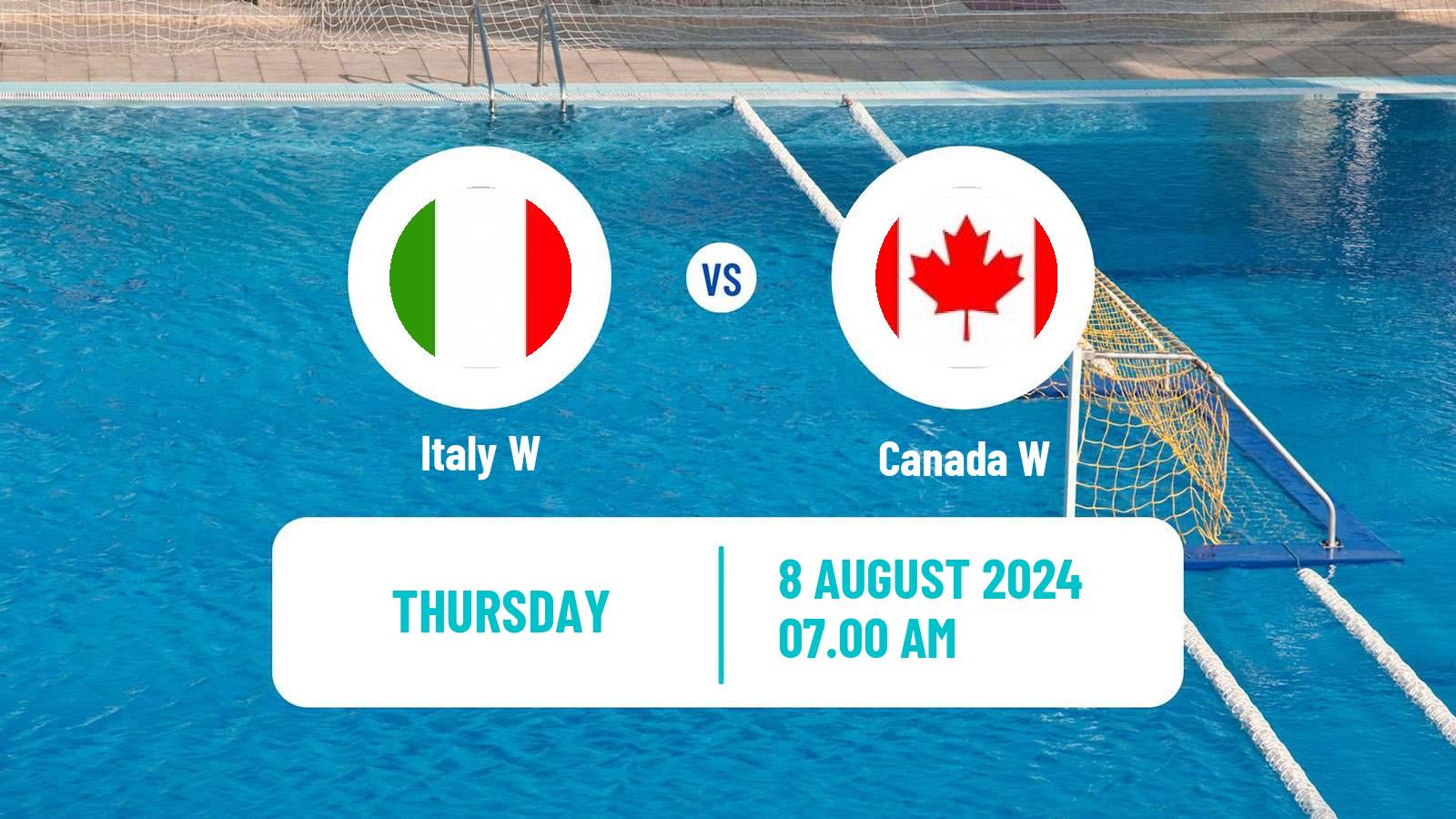 Water polo Olympic Games - Water polo Women Italy W - Canada W