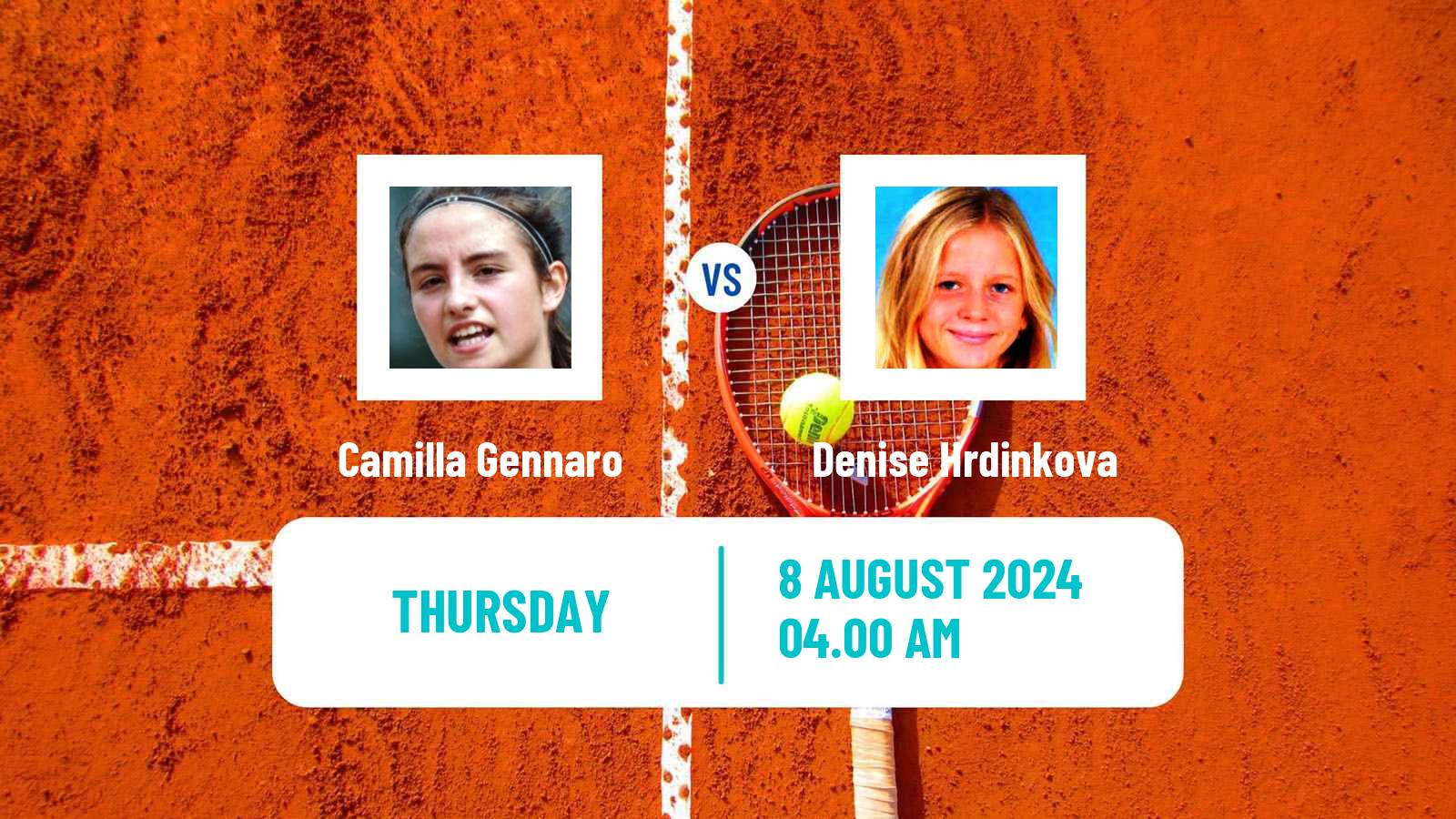 Tennis ITF W15 Slovenske Konjice Women Camilla Gennaro - Denise Hrdinkova