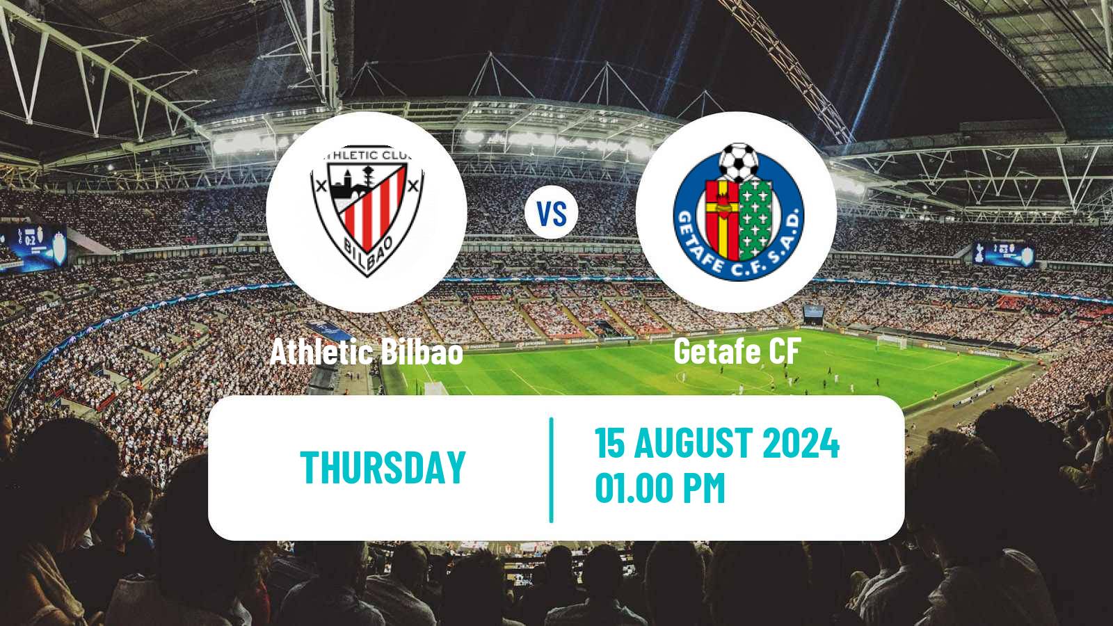 Soccer Spanish LaLiga Athletic Bilbao - Getafe