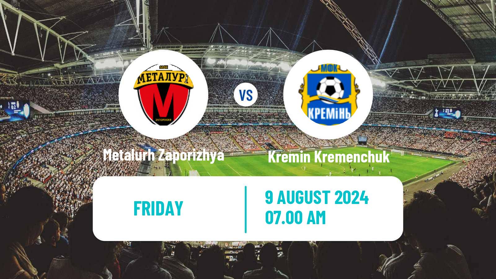 Soccer Ukrainian Persha Liga Metalurh Zaporizhya - Kremin Kremenchuk