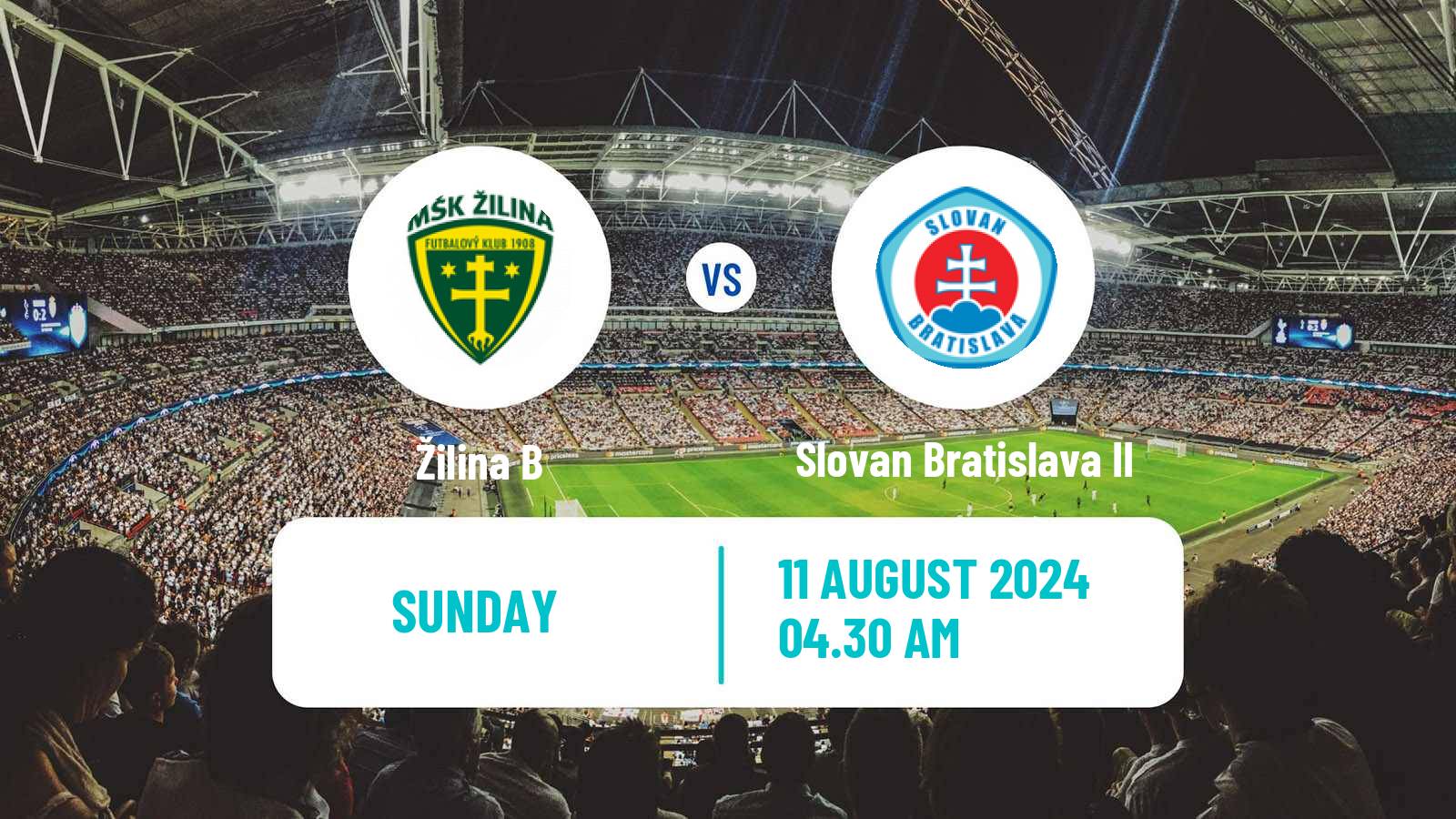 Soccer Slovak 2 Liga Žilina B - Slovan Bratislava II