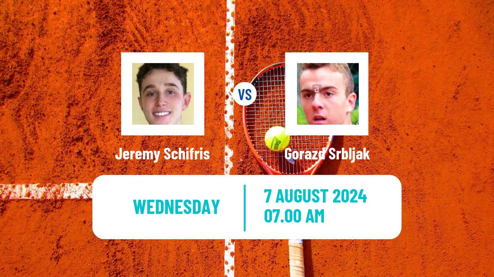 Tennis ITF M15 Kursumlijska Banja 14 Men Jeremy Schifris - Gorazd Srbljak