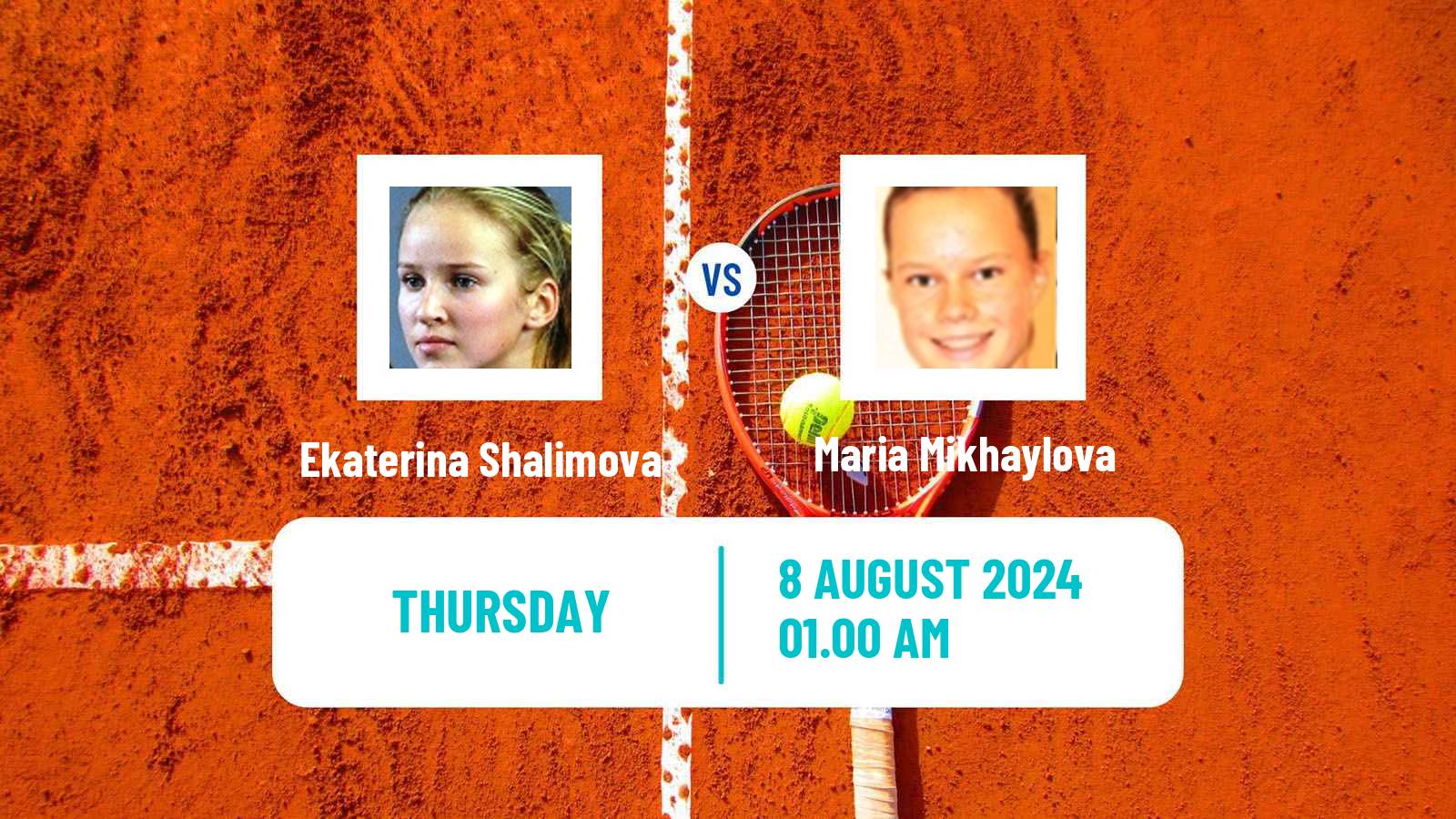 Tennis ITF W15 Ust Kamenogorsk 2 Women Ekaterina Shalimova - Maria Mikhaylova