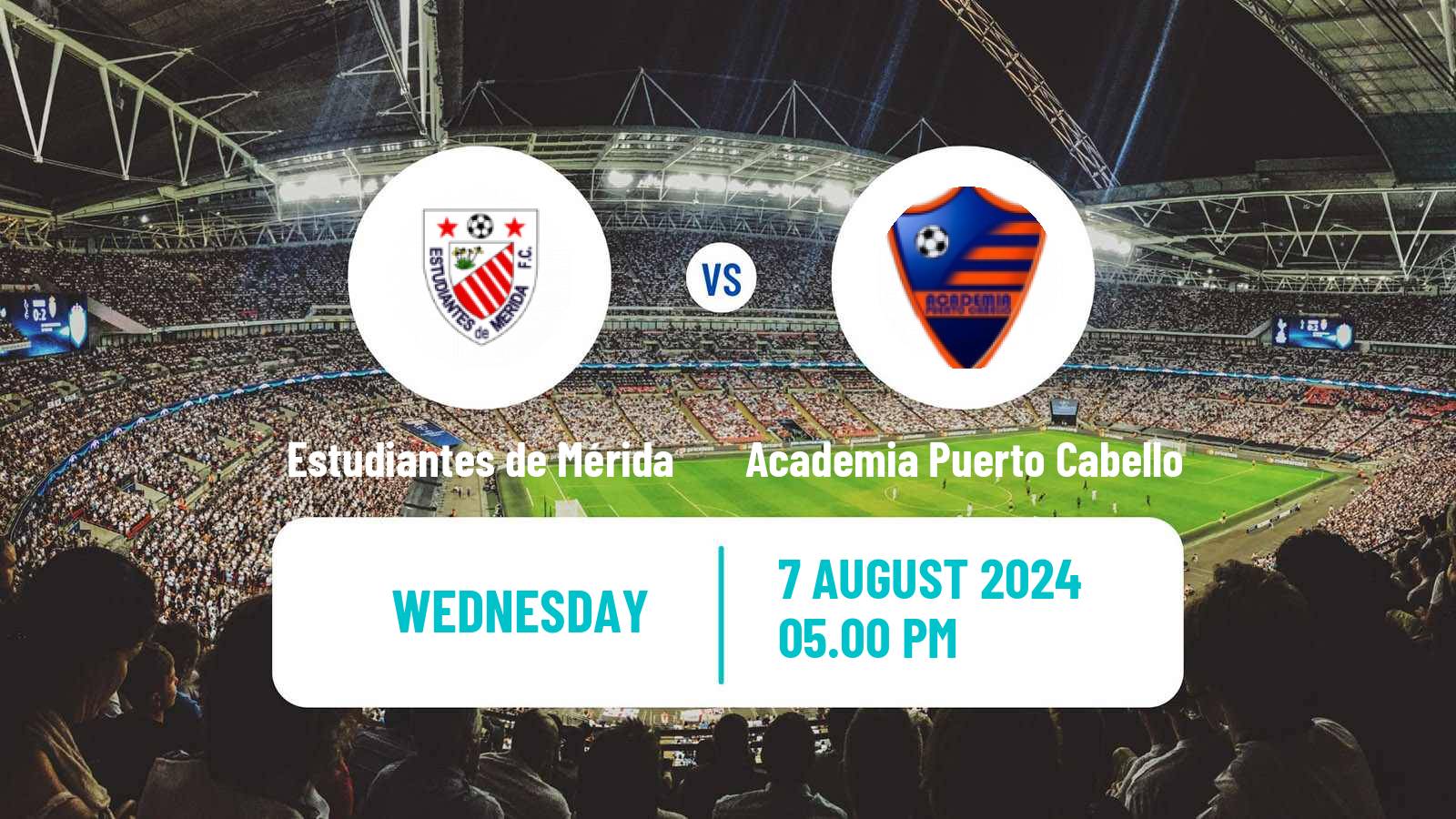 Soccer Venezuelan Primera Division Estudiantes de Mérida - Academia Puerto Cabello